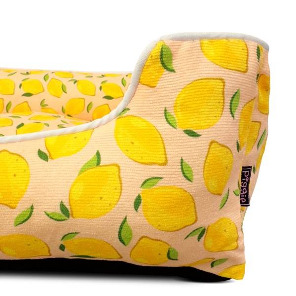 Citrus Got Real Corduroy Luxury Dog Bed